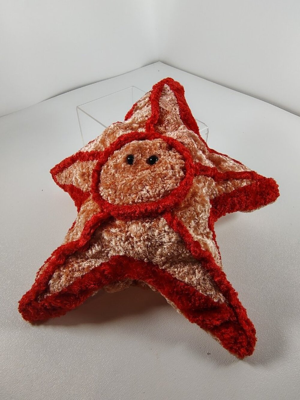 Caltoy 10" Velvet Pink Starfish Full Body Hand Puppet Sea Star Red